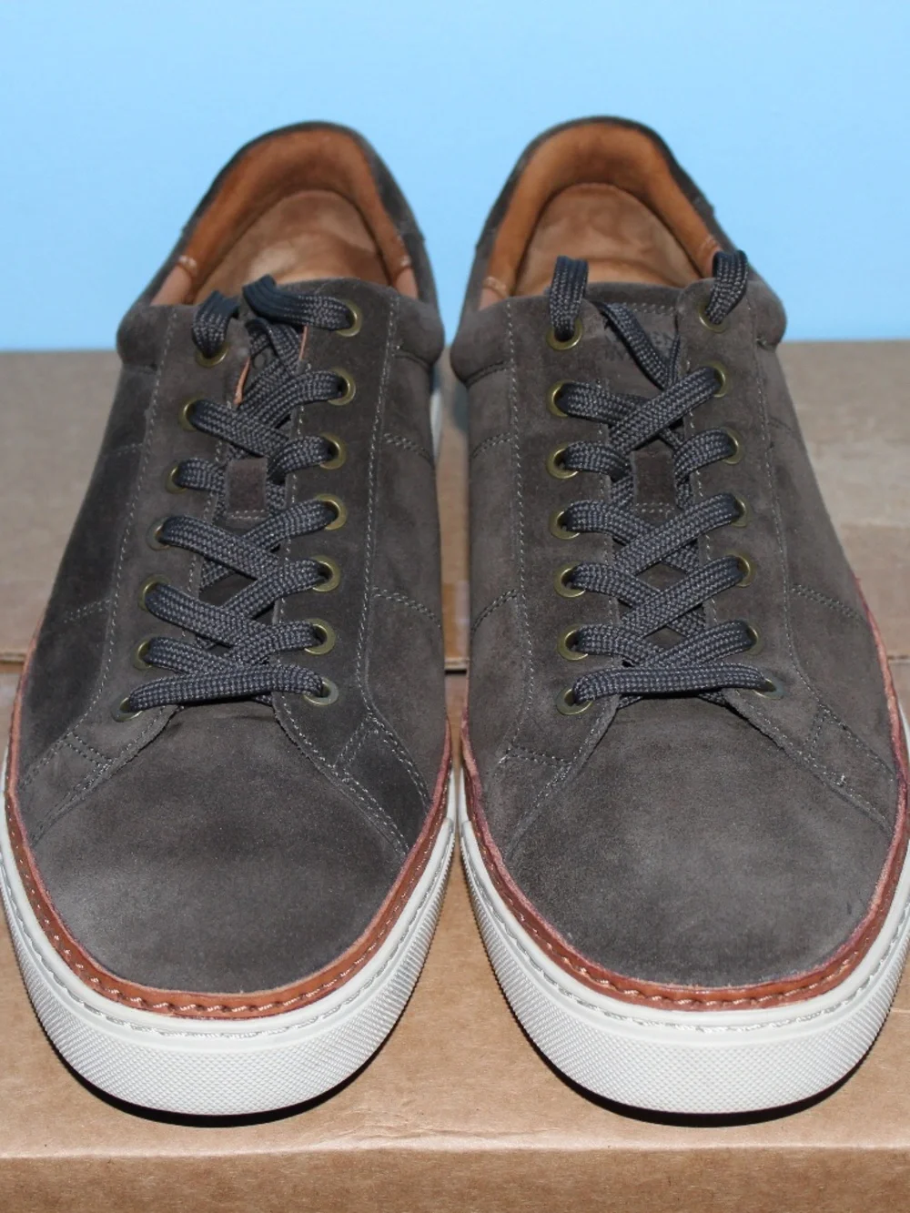 Allen Edmund Olive Suede Sneakers